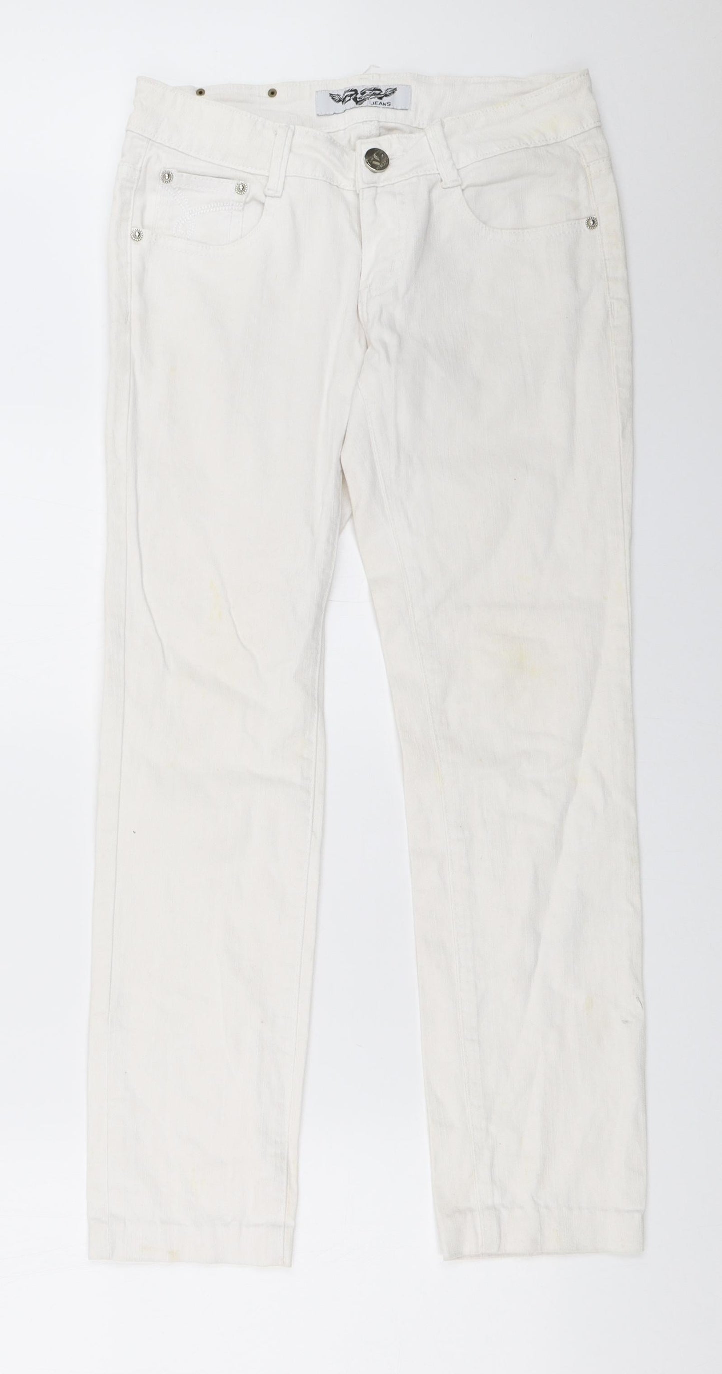 Revers Womens White   Straight Jeans Size 38 L28 in