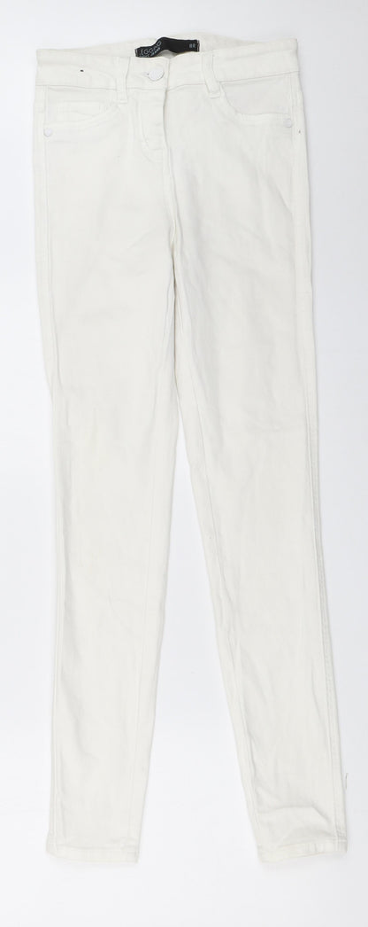 NEXT Womens Ivory   Skinny Jeans Size 8 L30 in