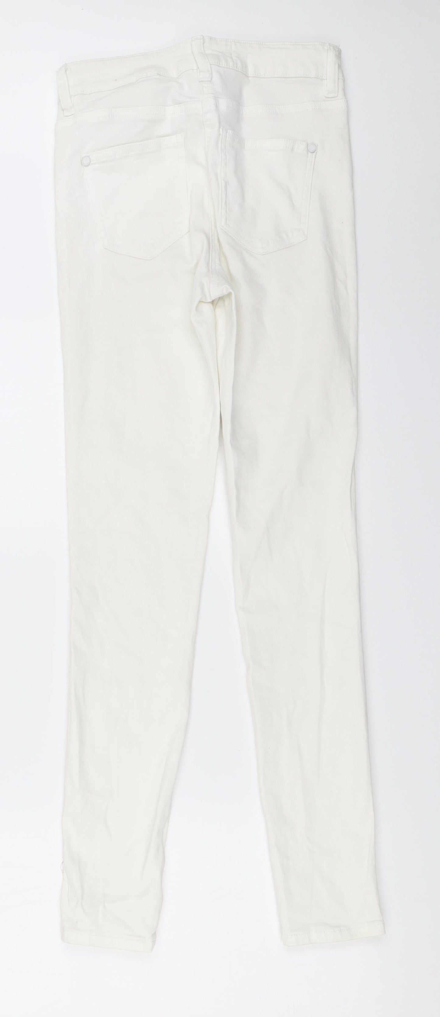 NEXT Womens Ivory   Skinny Jeans Size 8 L30 in