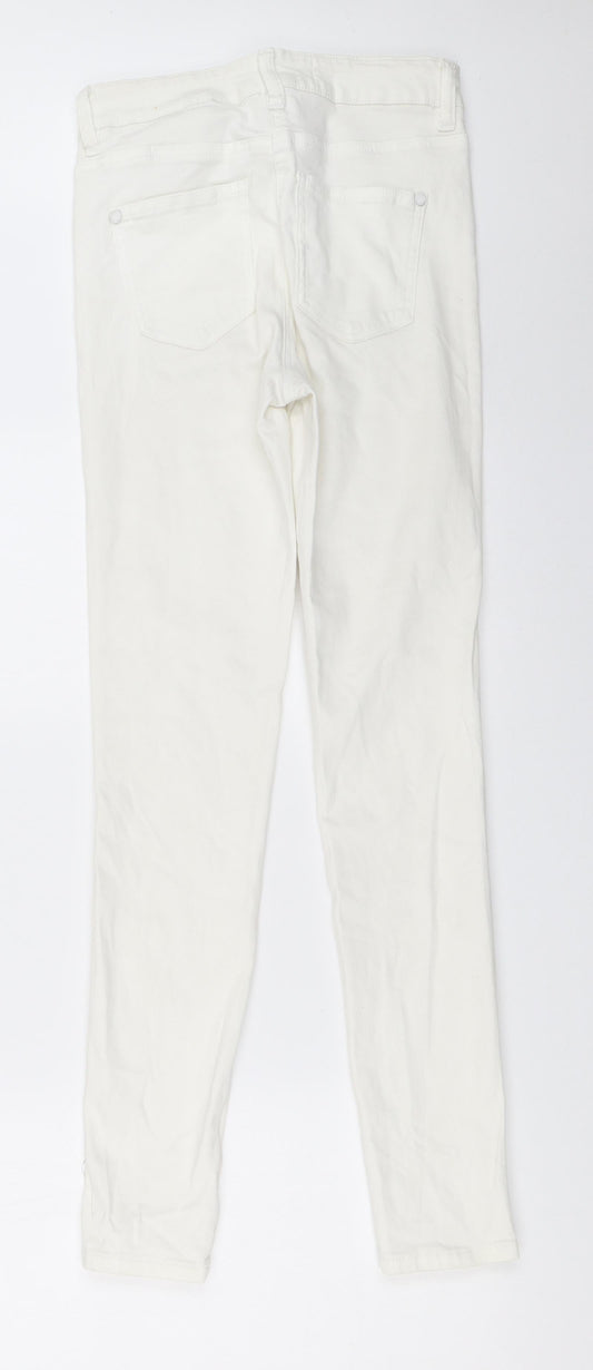 NEXT Womens Ivory   Skinny Jeans Size 8 L30 in