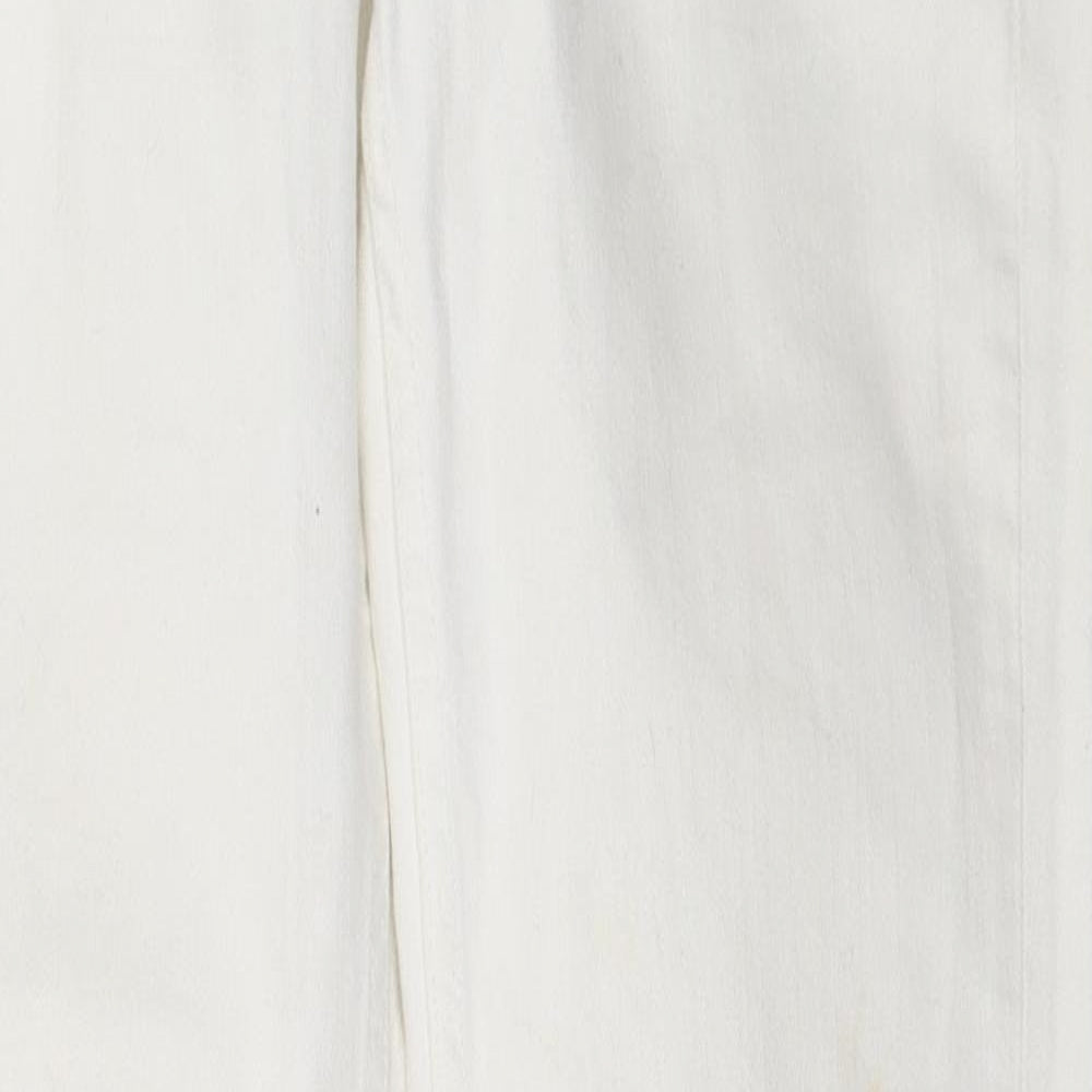 Fit Squin Womens White   Straight Jeans Size 30 in L33 in