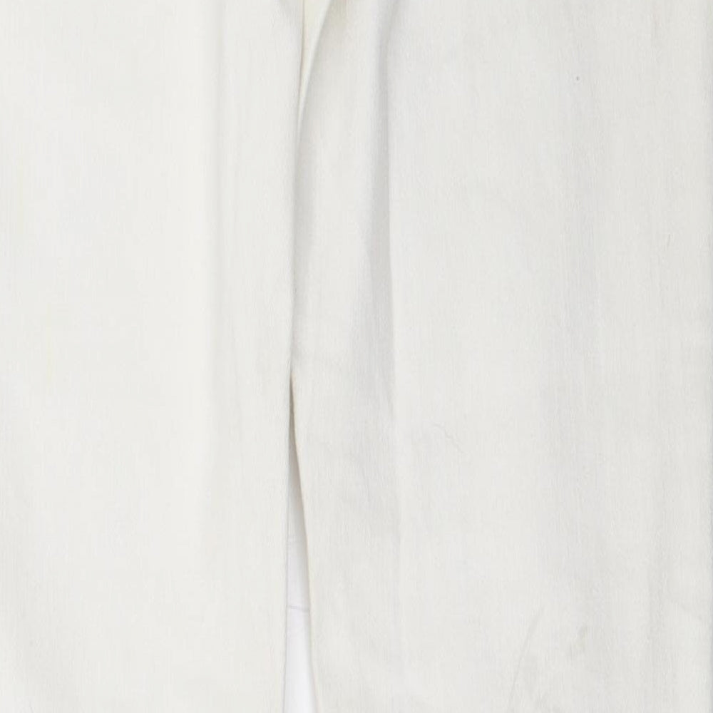 Fit Squin Womens White   Straight Jeans Size 30 in L33 in