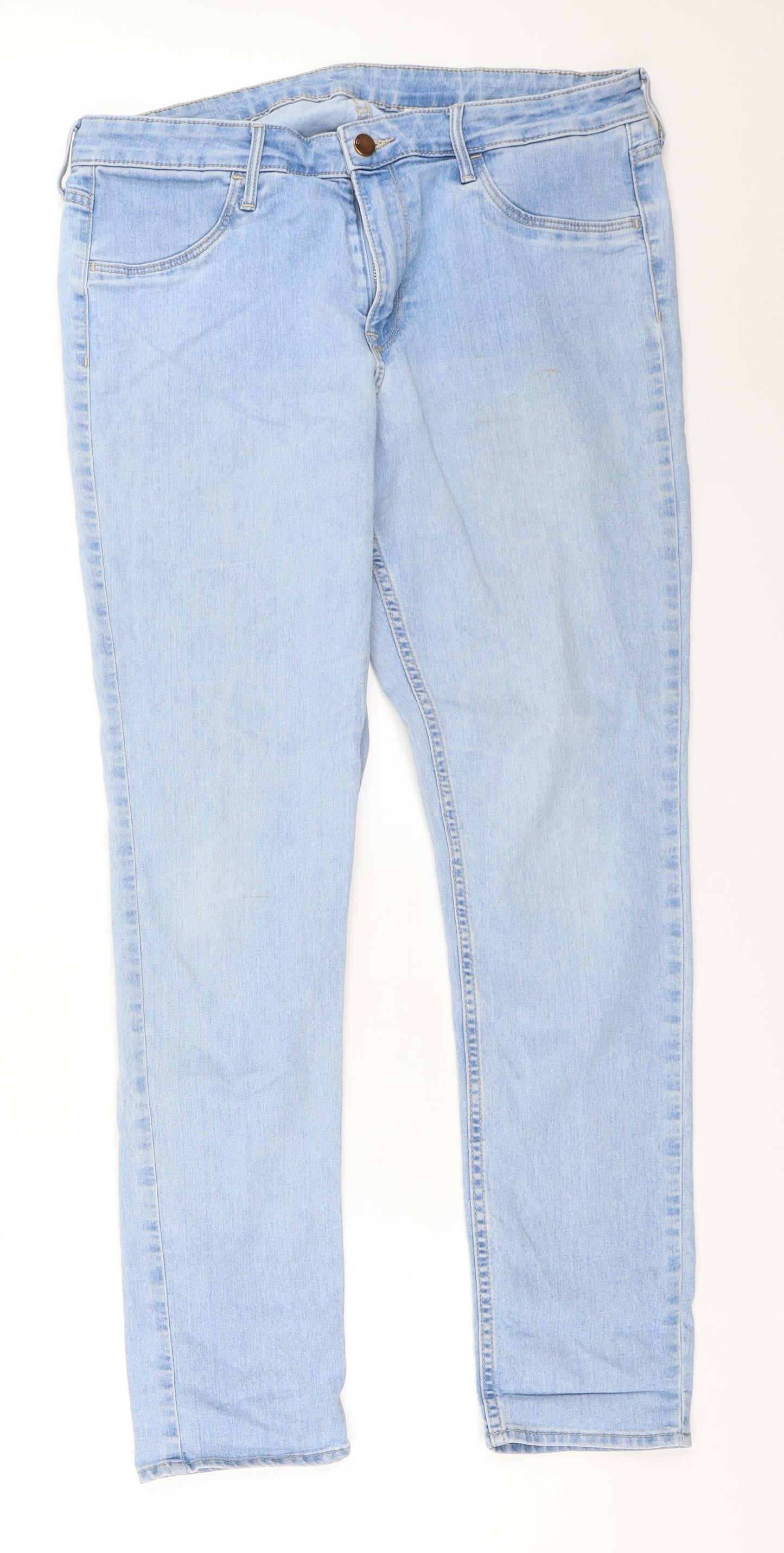 Womens UK Size 33 in H&M Regular Fit Straight Blue Jeans