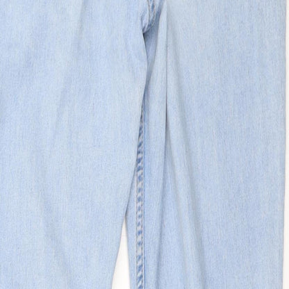 Womens UK Size 33 in H&M Regular Fit Straight Blue Jeans