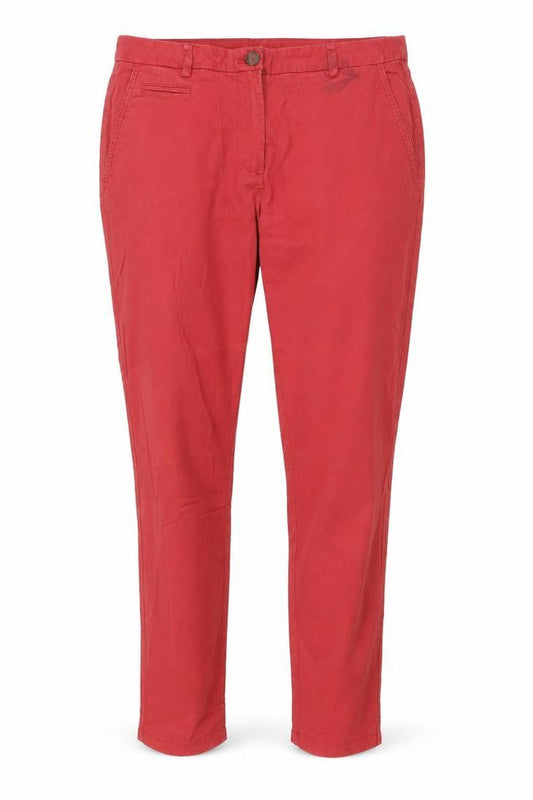 Womens UK Size 10 Nutmeg Regular Fit Chino Red Trousers