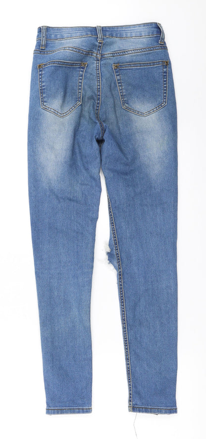 Womens UK Size 25 in Preworn Regular Fit Skinny Blue Jeans