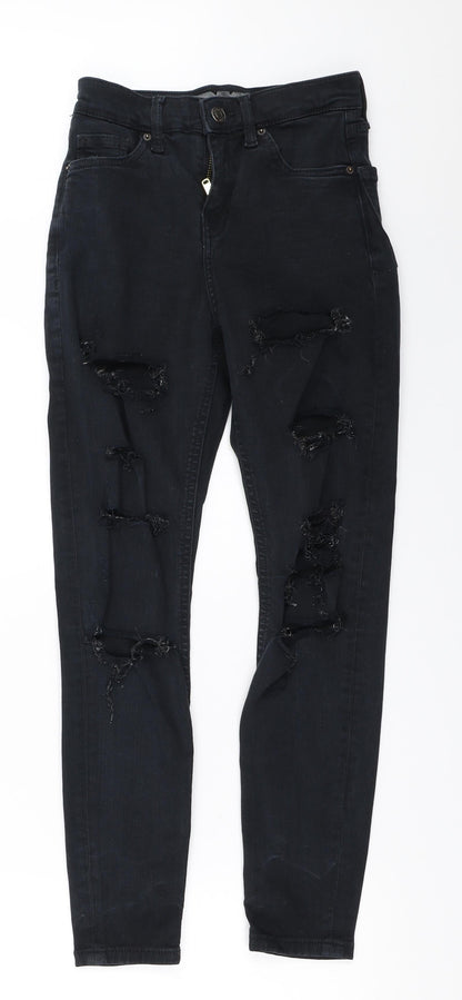 Topshop Womens Black   Skinny Jeans Size 25 in L28 in