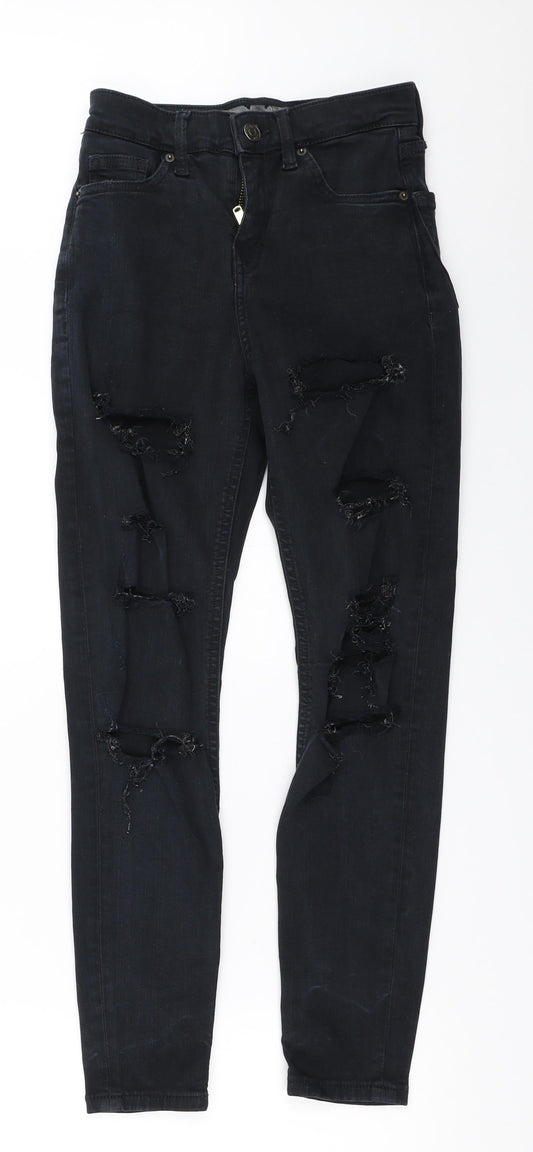 Topshop Womens Black   Skinny Jeans Size 25 in L28 in