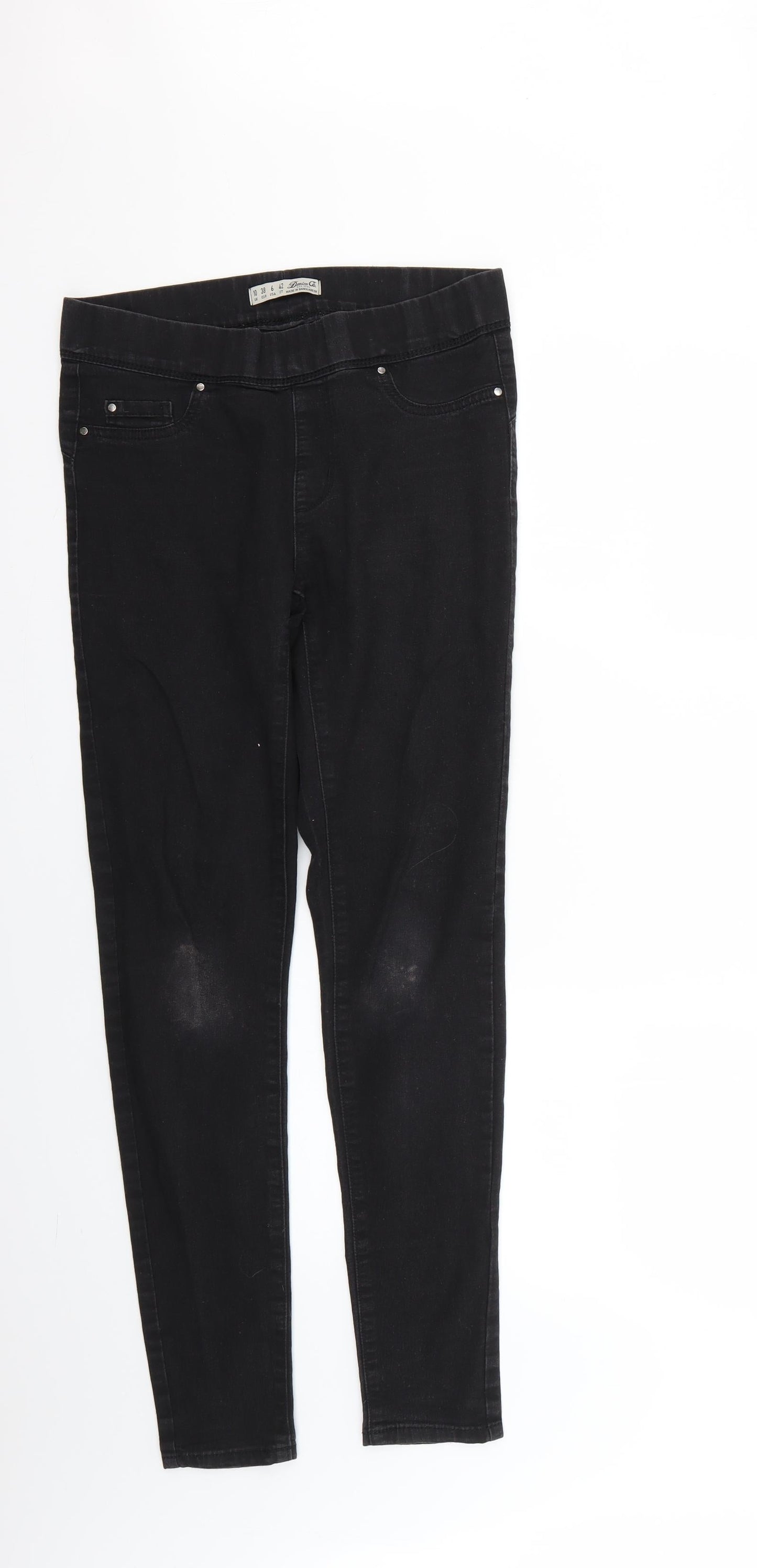 Denim & Co. Womens Black   Jegging Jeans Size 10 L27 in