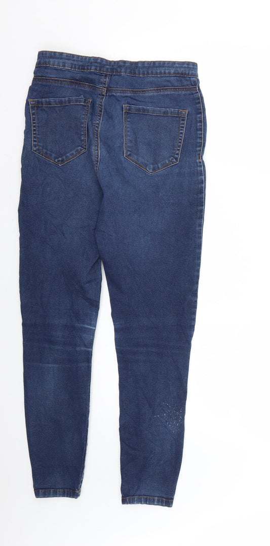 Denim & Co. Womens Blue   Skinny Jeans Size 12 L26 in