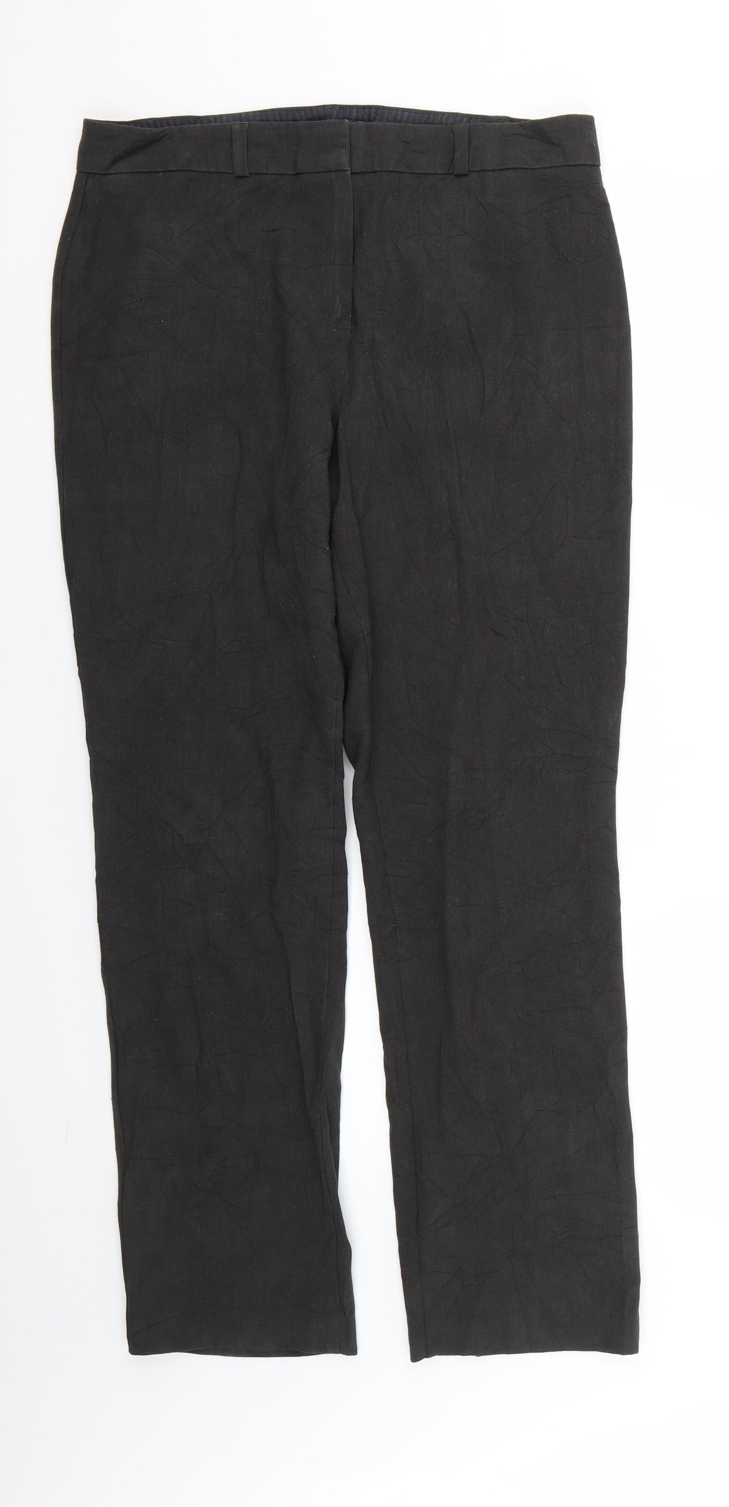 Womens UK Size 14 Marks and Spencer Regular Fit  Black Trousers