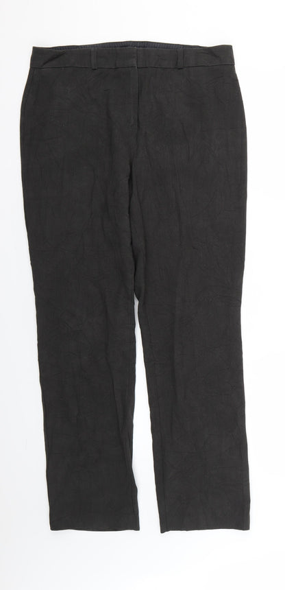 Womens UK Size 14 Marks and Spencer Regular Fit  Black Trousers