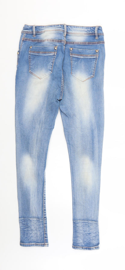 oxygene Womens Blue   Skinny Jeans Size M L26 in