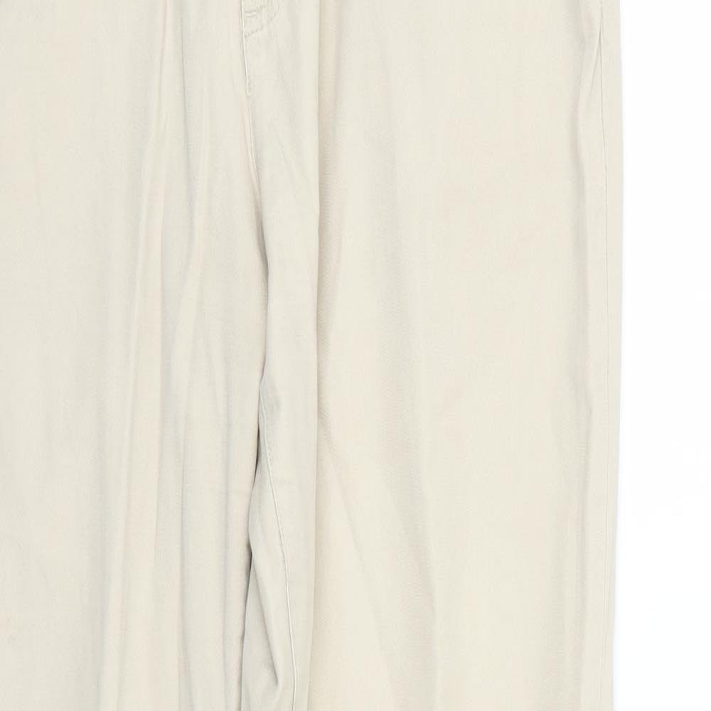 Mens UK Size  Preworn Regular Fit Straight Beige Jeans