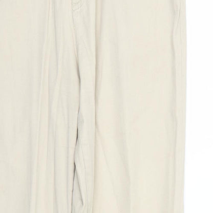 Mens UK Size  Preworn Regular Fit Straight Beige Jeans