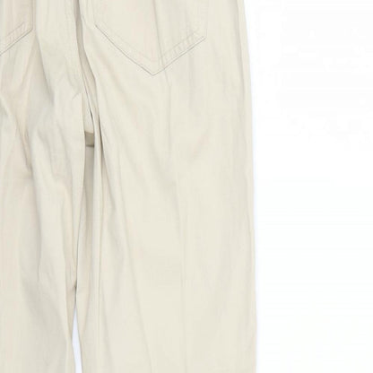 Mens UK Size  Preworn Regular Fit Straight Beige Jeans