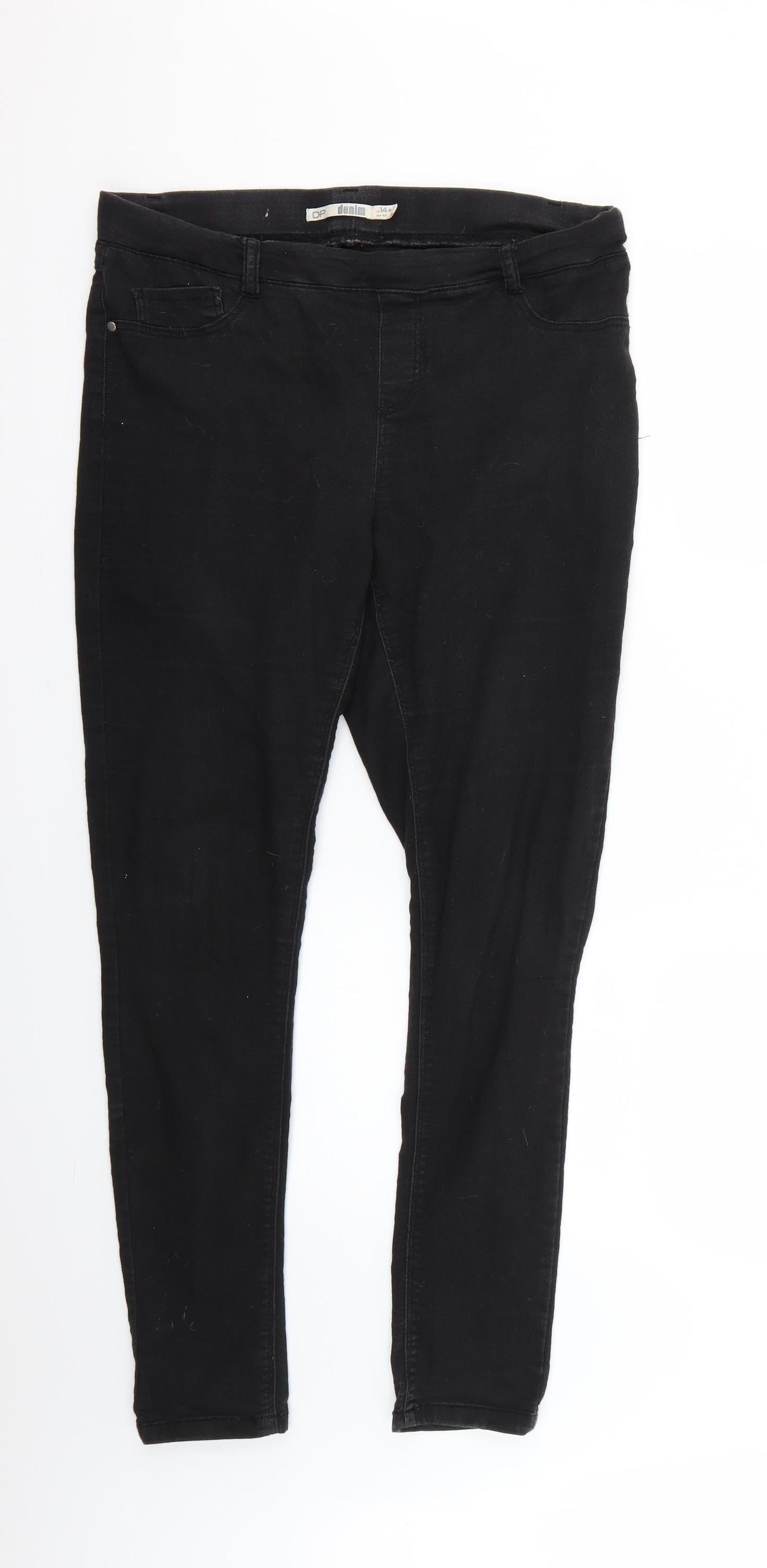 Womens UK Size 14 Denim Regular Fit Jegging Black Jeans