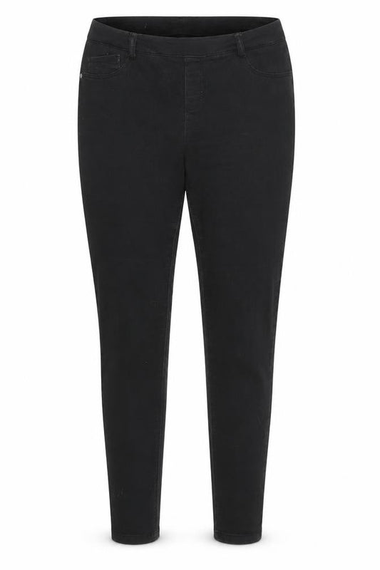 Front view of Denim women’s black jegging jeans, size UK 14, 28-inch leg