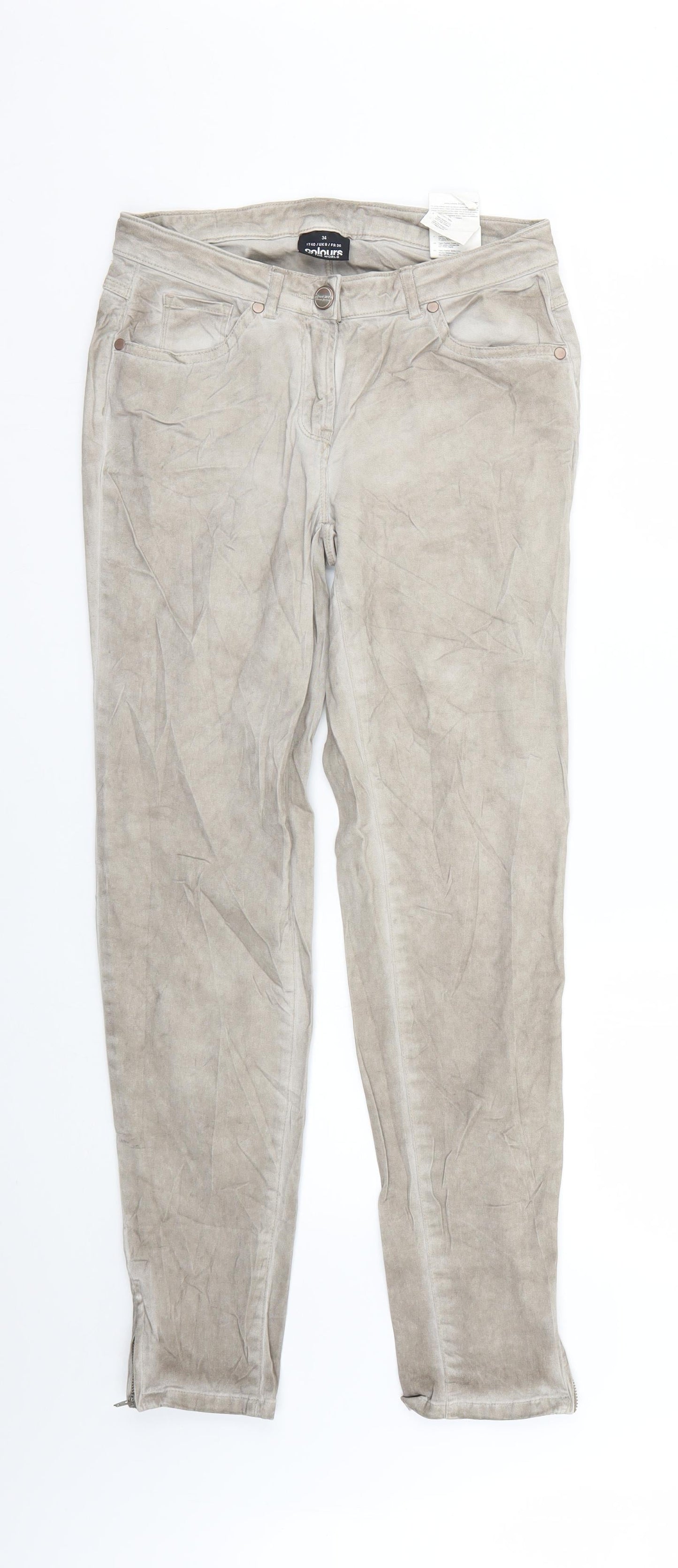 Colours of The World Womens Beige   Skinny Jeans Size 10 L27 in