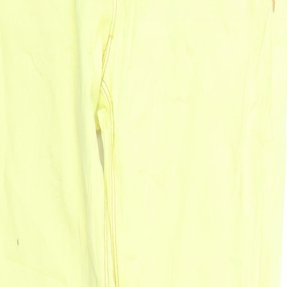 Womens UK Size 10 TALLY WEiJL Regular Fit Skinny Yellow Jeans