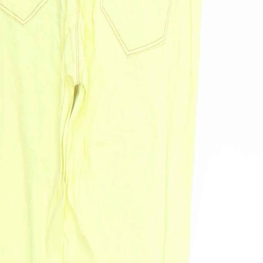 Womens UK Size 10 TALLY WEiJL Regular Fit Skinny Yellow Jeans