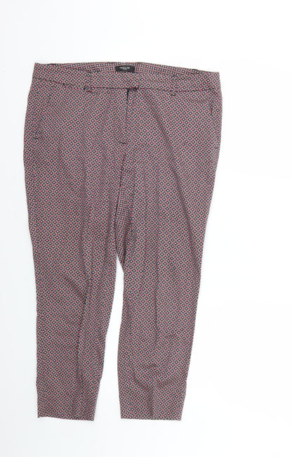 redoute Womens Multicoloured Geometric  Trousers  Size 14 L23 in