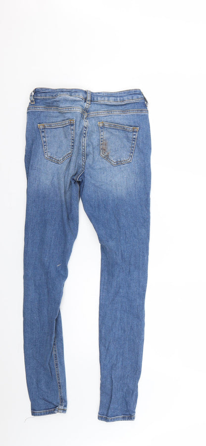 Denim & Co. Womens Blue   Straight Jeans Size 8 L27 in