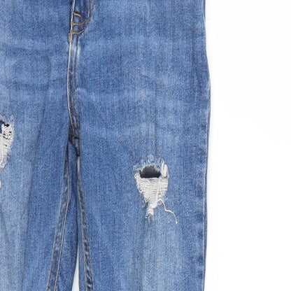 Denim & Co. Womens Blue   Straight Jeans Size 8 L27 in