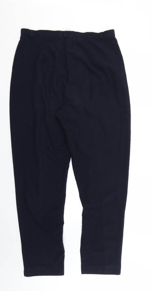 Womens UK Size 14 Essentials Regular Fit  Blue Trousers