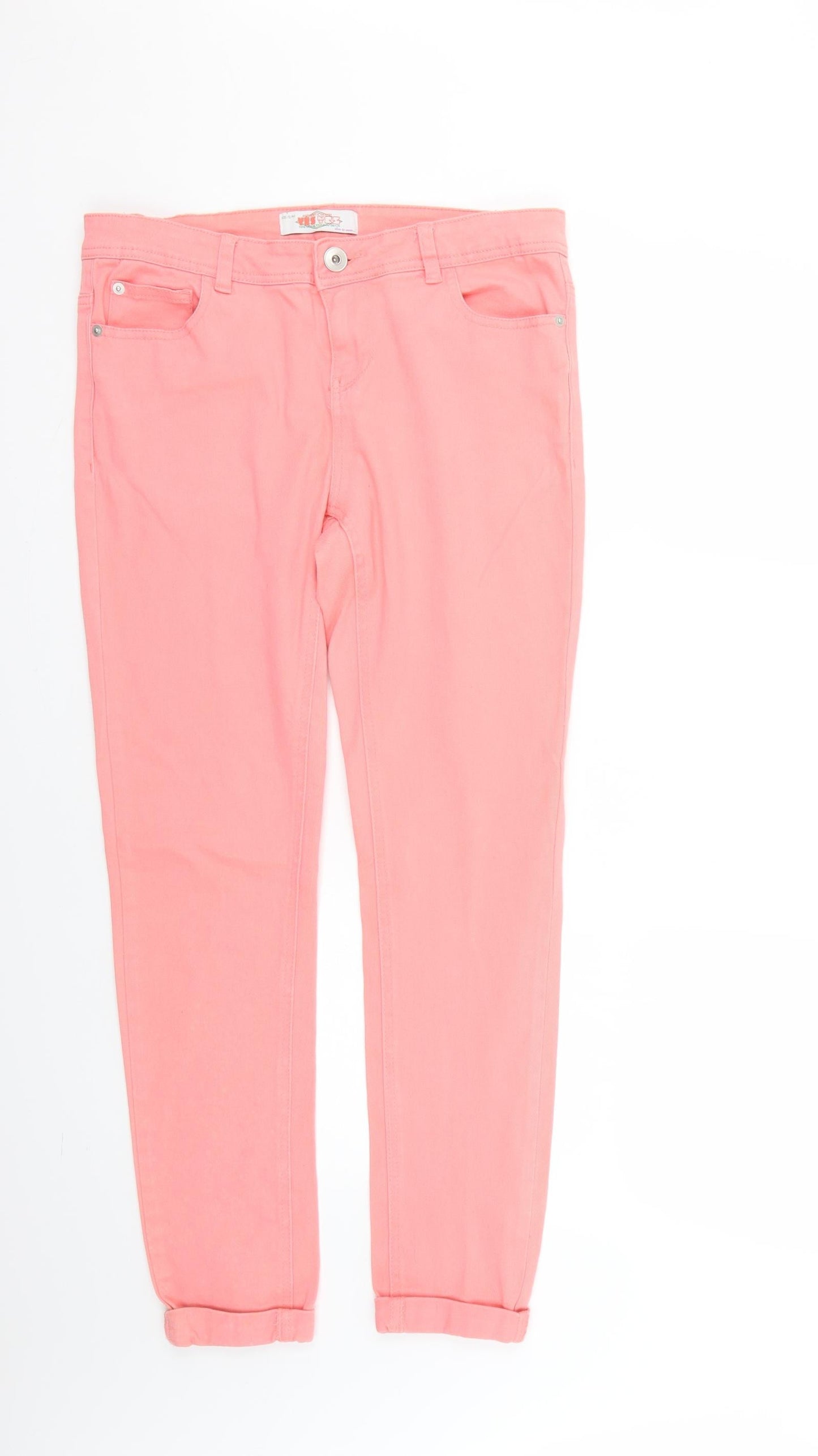 Womens UK Size 12 yes yes Regular Fit Skinny Pink Jeans