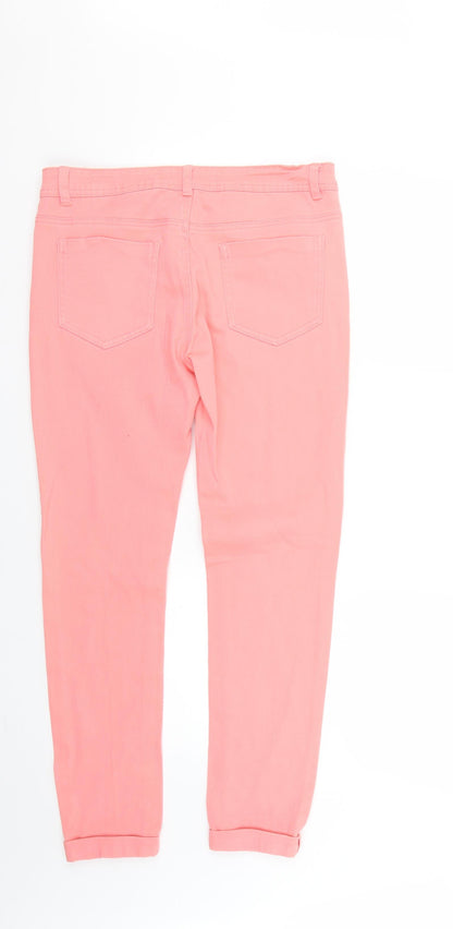 Womens UK Size 12 yes yes Regular Fit Skinny Pink Jeans