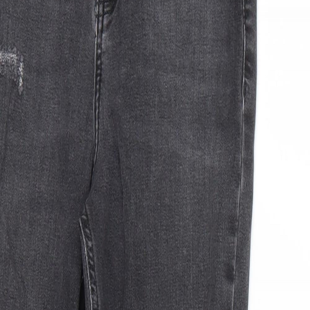 Mens UK Size 26 Topshop Regular Fit Skinny Black Jeans