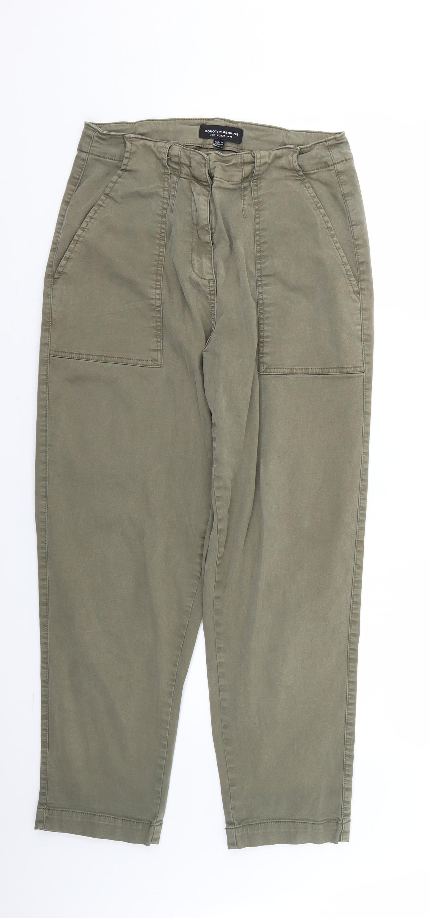 Dorothy Perkins Womens Green   Straight Jeans Size 10 L25 in