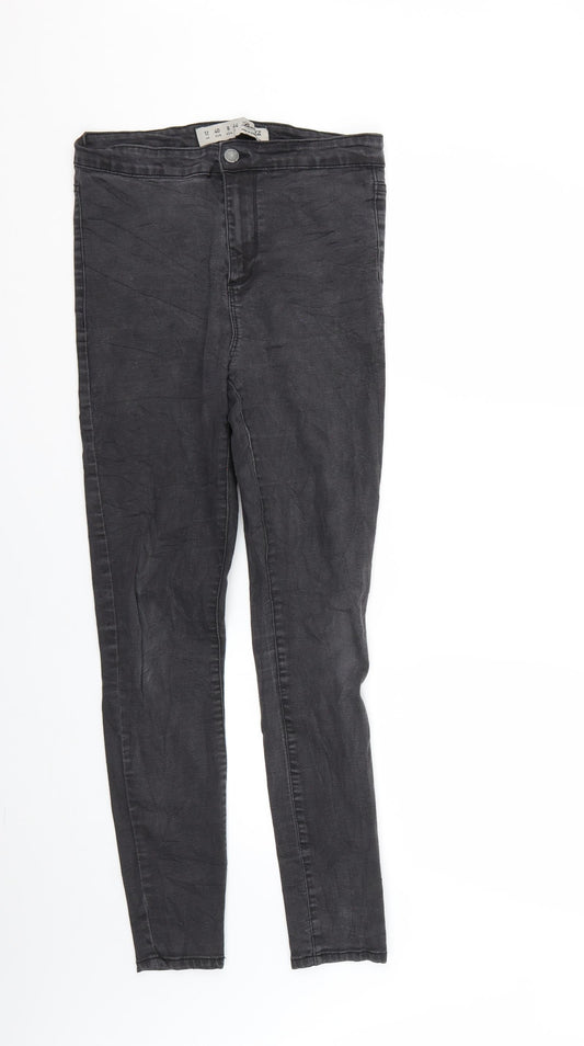 Denim & Co. Womens Black   Skinny Jeans Size 12 L26 in