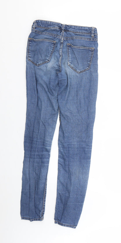 Womens UK Size 4 H&M Regular Fit Skinny Blue Jeans