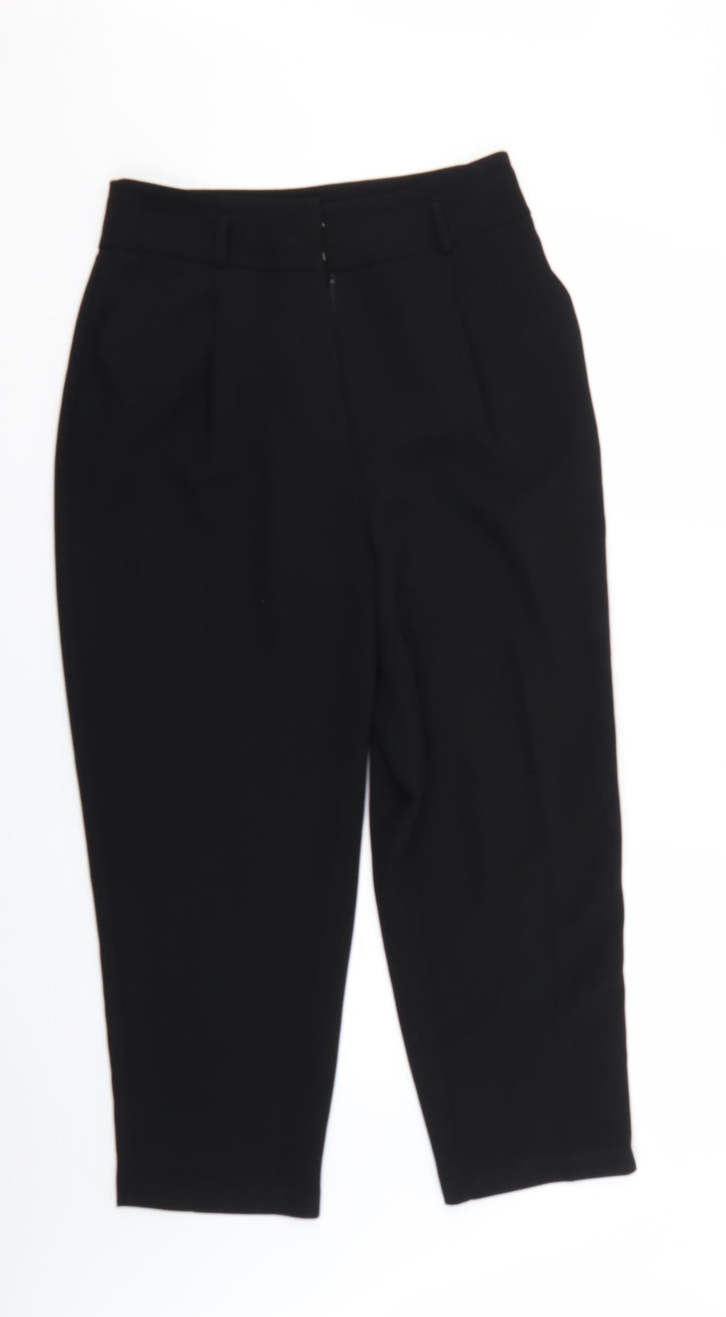 Womens UK Size 12 Preworn Regular Fit  Black Trousers