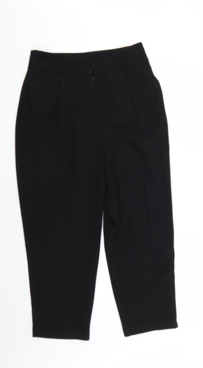 Womens UK Size 12 Preworn Regular Fit  Black Trousers