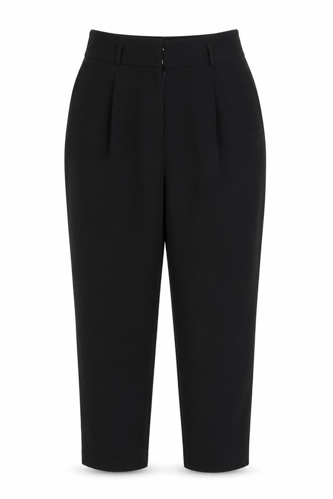 Womens UK Size 12 Preworn Regular Fit  Black Trousers