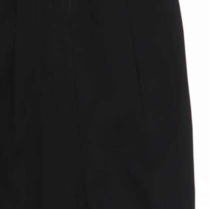 Womens UK Size 12 Preworn Regular Fit  Black Trousers