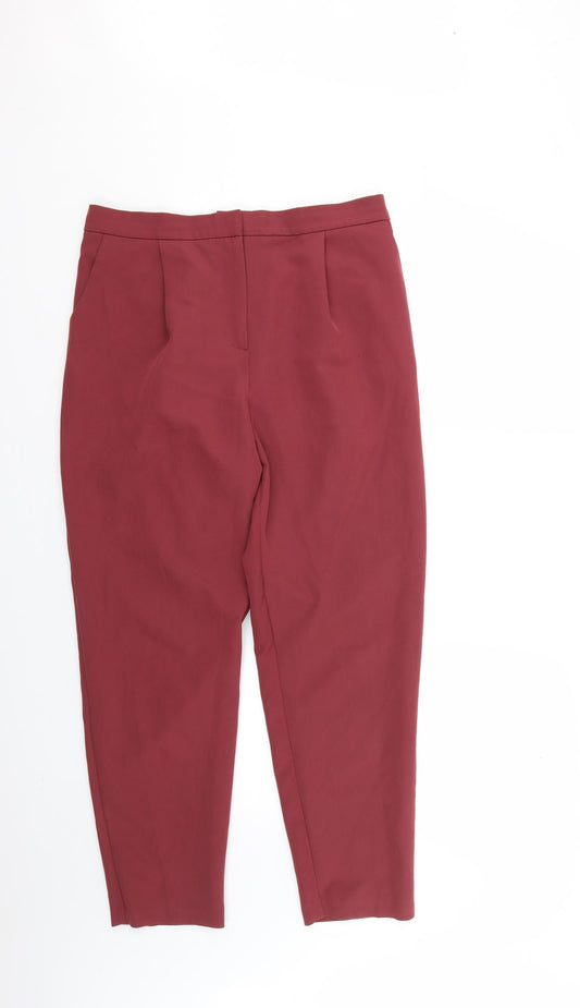 Womens UK Size 12 New Look Regular Fit  Red Trousers
