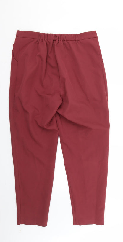 Womens UK Size 12 New Look Regular Fit  Red Trousers