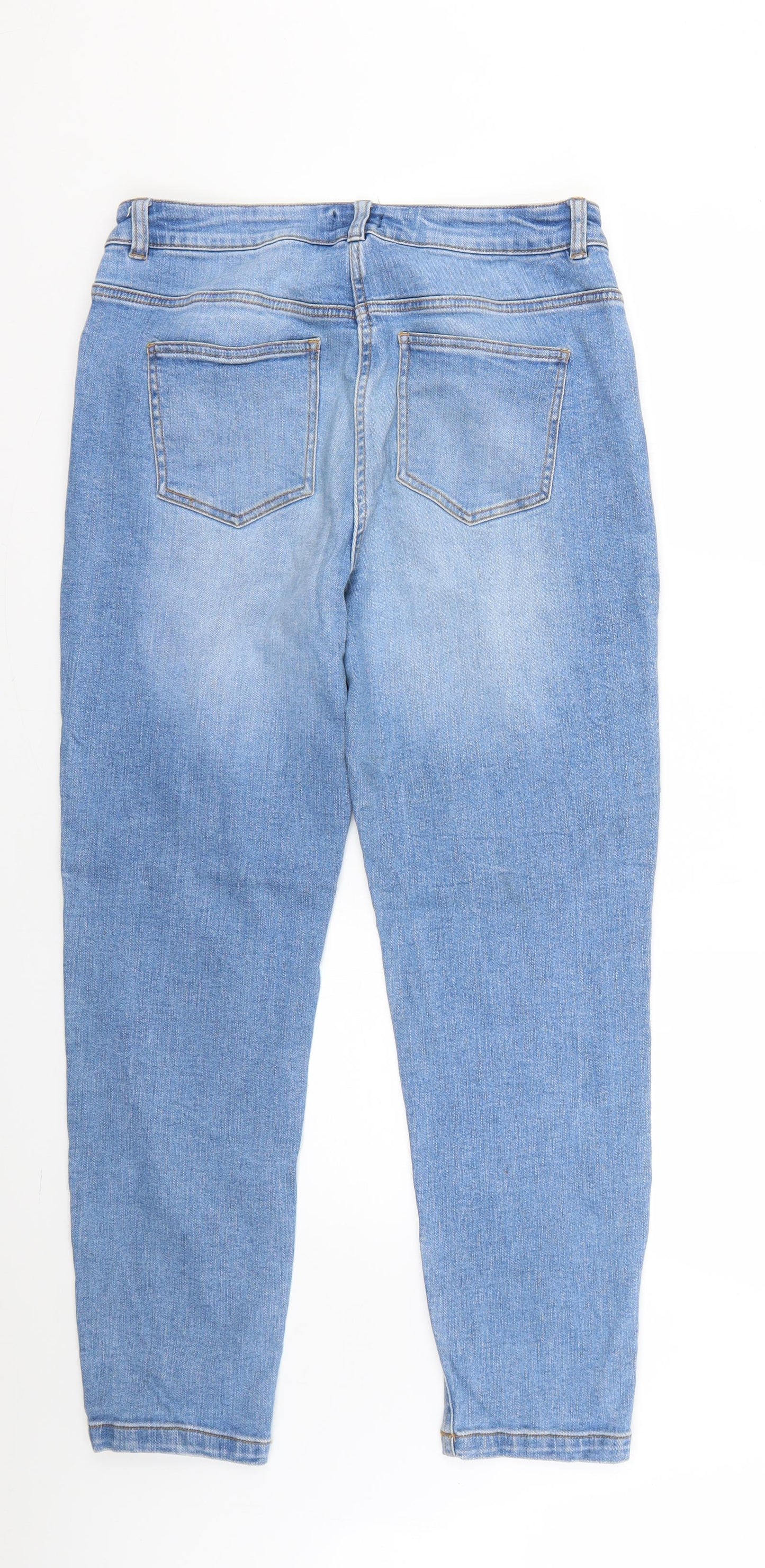 Womens UK Size 10 Papaya Regular Fit Straight Blue Jeans