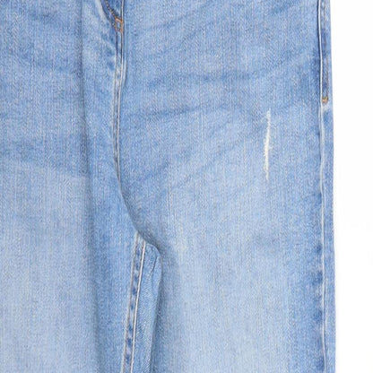 Womens UK Size 10 Papaya Regular Fit Straight Blue Jeans