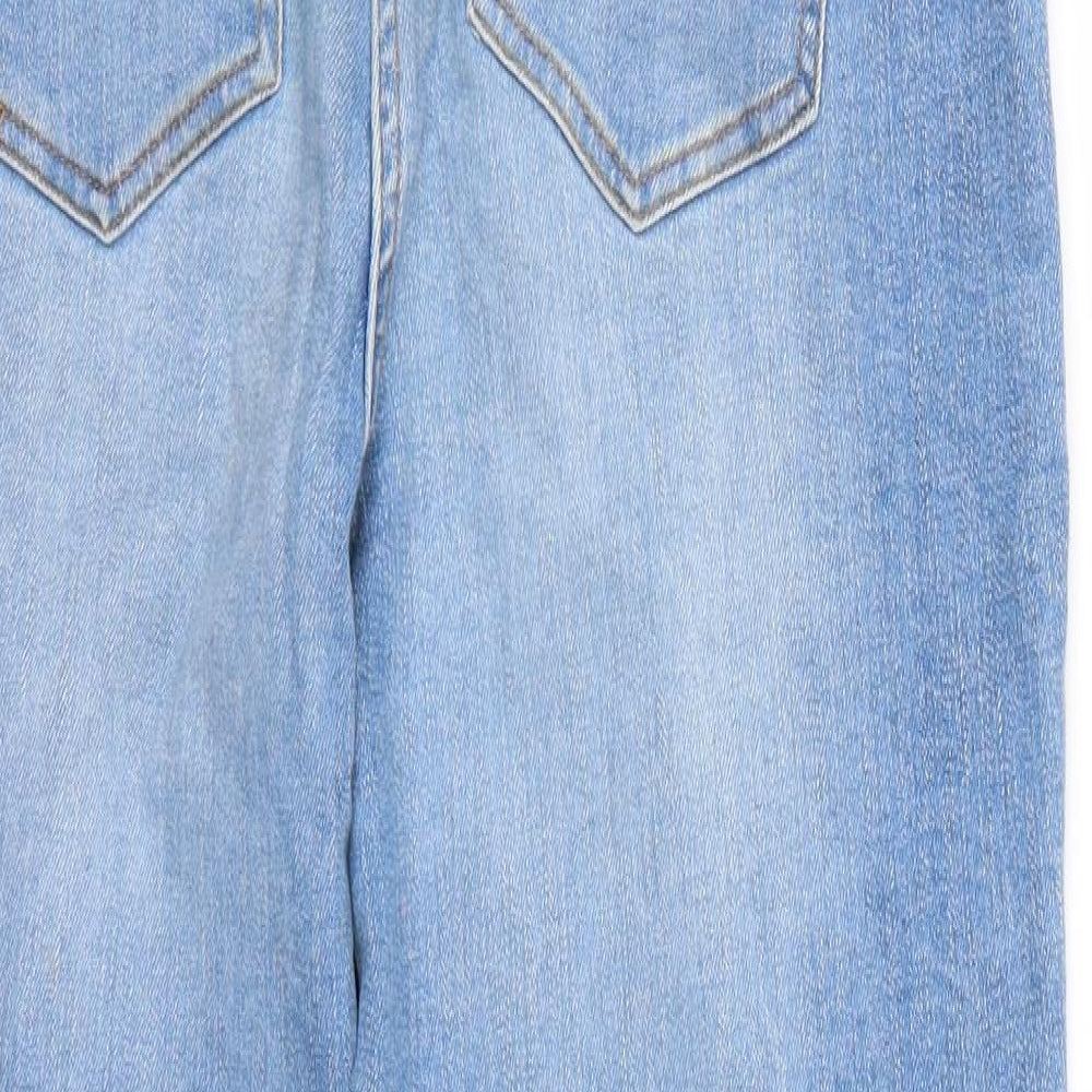 Womens UK Size 10 Papaya Regular Fit Straight Blue Jeans