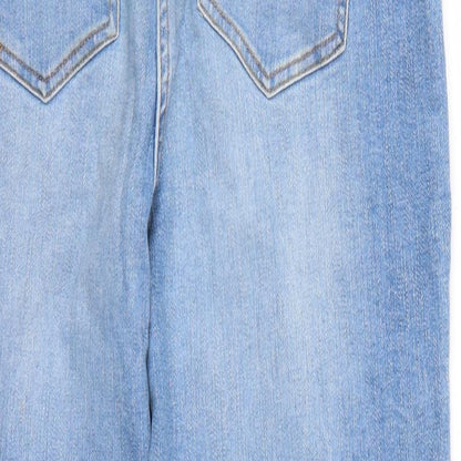 Womens UK Size 10 Papaya Regular Fit Straight Blue Jeans