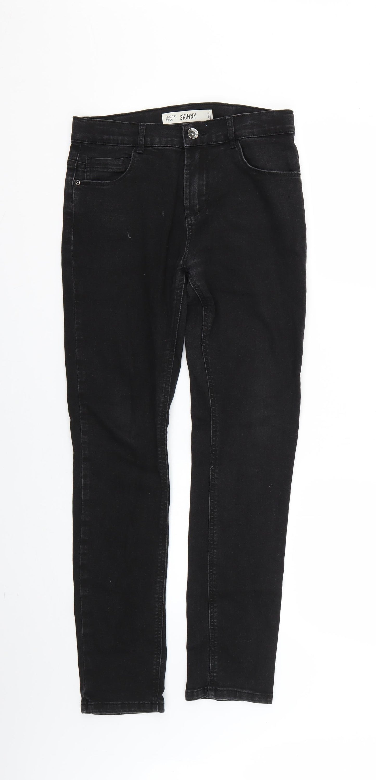 Denim & Co. Girls Black   Skinny Jeans Size 12-13 Years