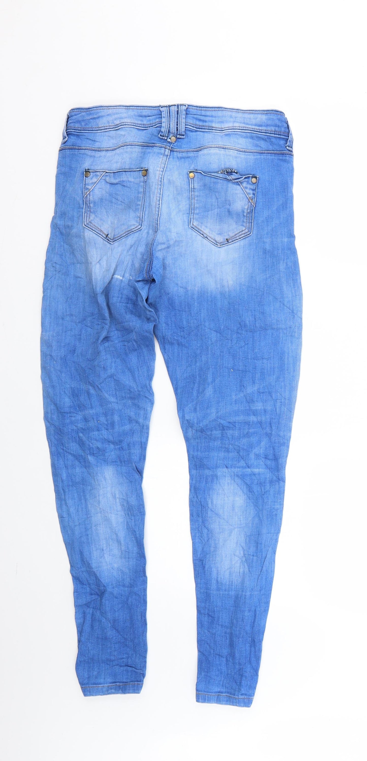 Womens UK Size  Preworn Regular Fit Straight Blue Jeans