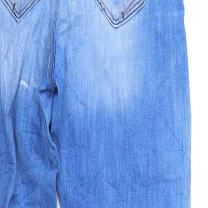 Womens UK Size  Preworn Regular Fit Straight Blue Jeans