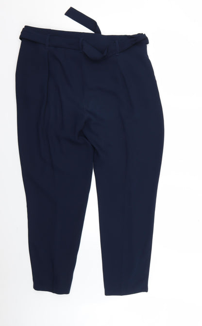 Womens UK Size 14 Marks and Spencer Regular Fit  Blue Trousers