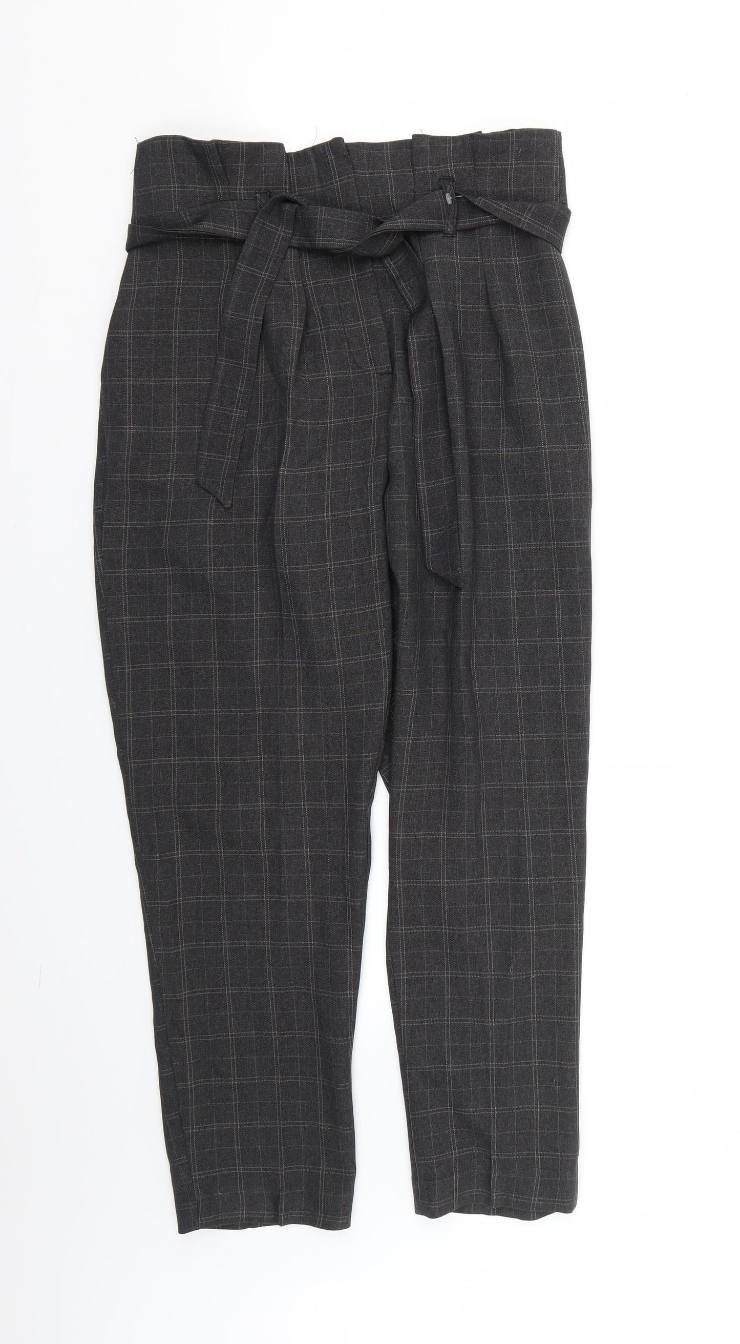 New Look Womens Brown Check  Trousers  Size 10 L25 in